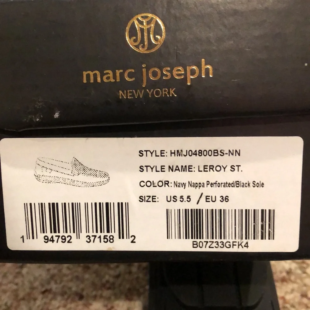 Marc Joseph | NIB Leroy St Navy Leather Loafers Boy 5.5